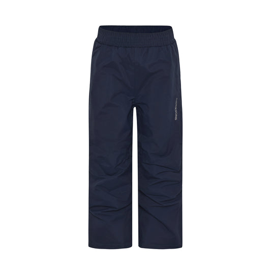 Blue trousers with Didriksons logo down the leg