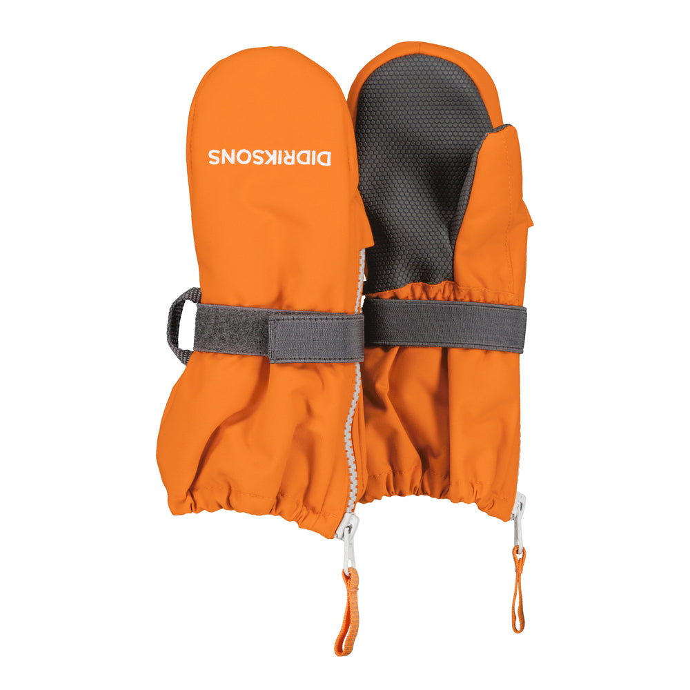 Didriksons Biggles Zip Mittens (Orange Jam)