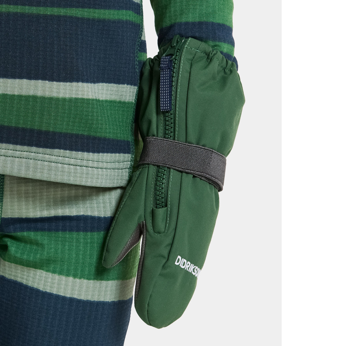 Didriksons Biggles Zip Mittens (Pine Green)