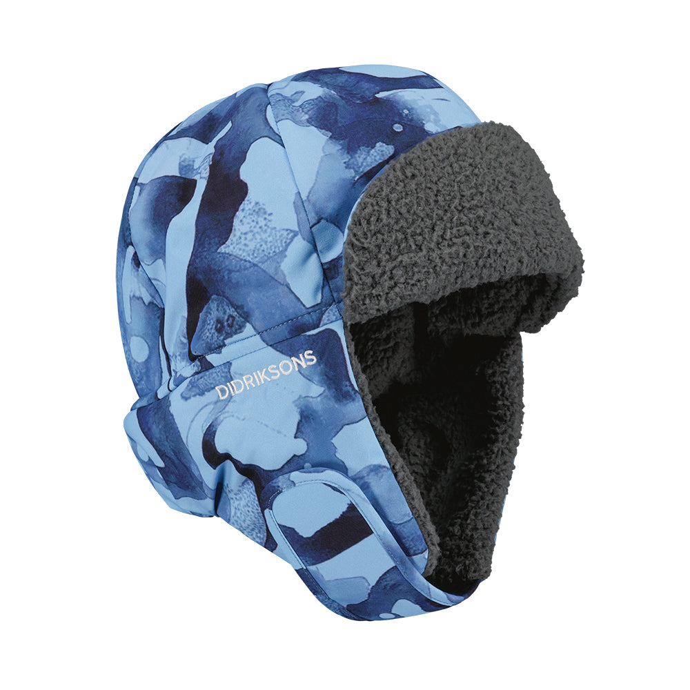 Didriksosn Biggles Hat in a salt blue pattern