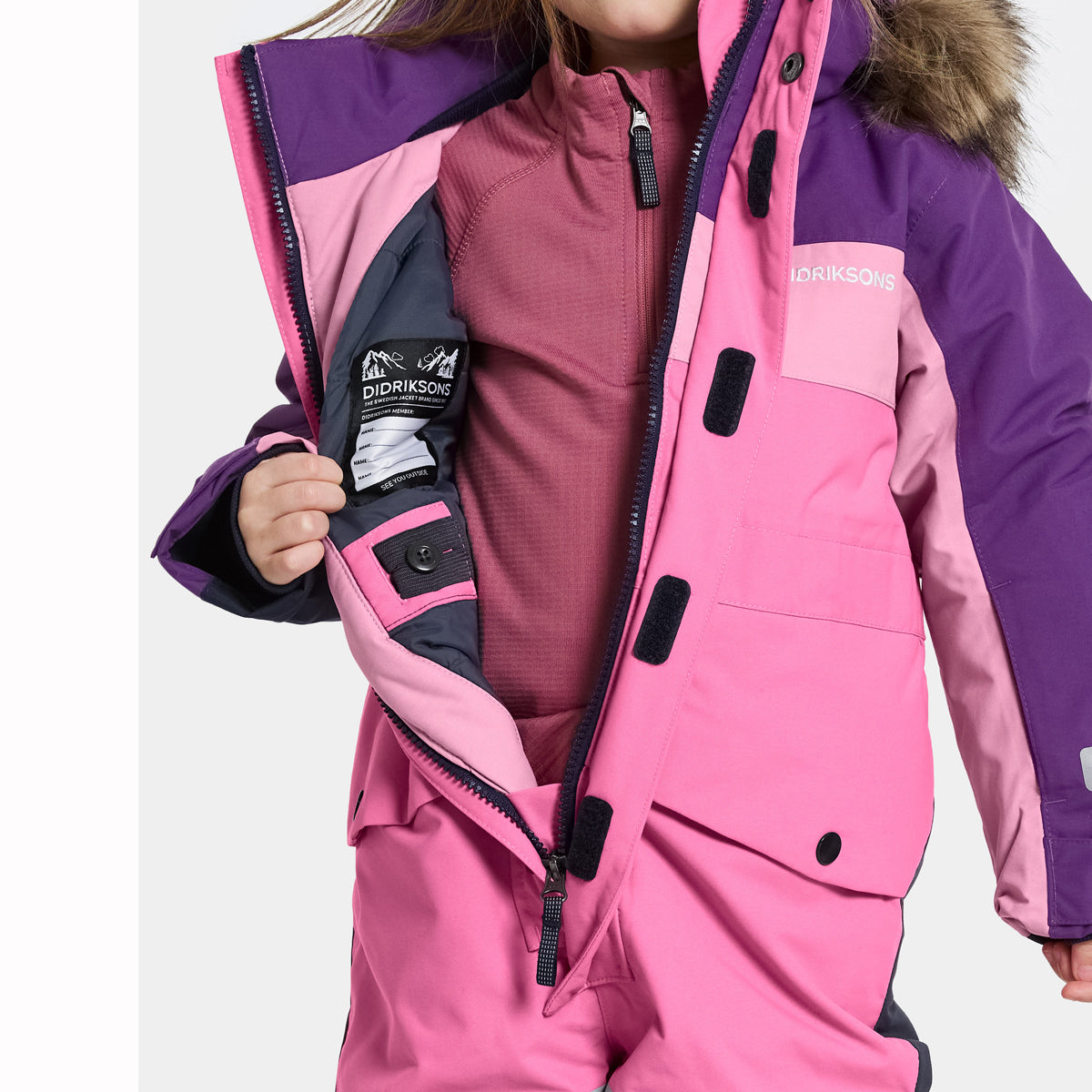 Didriksons Bjarven Kids Ski Coverall (Sweet Pink)