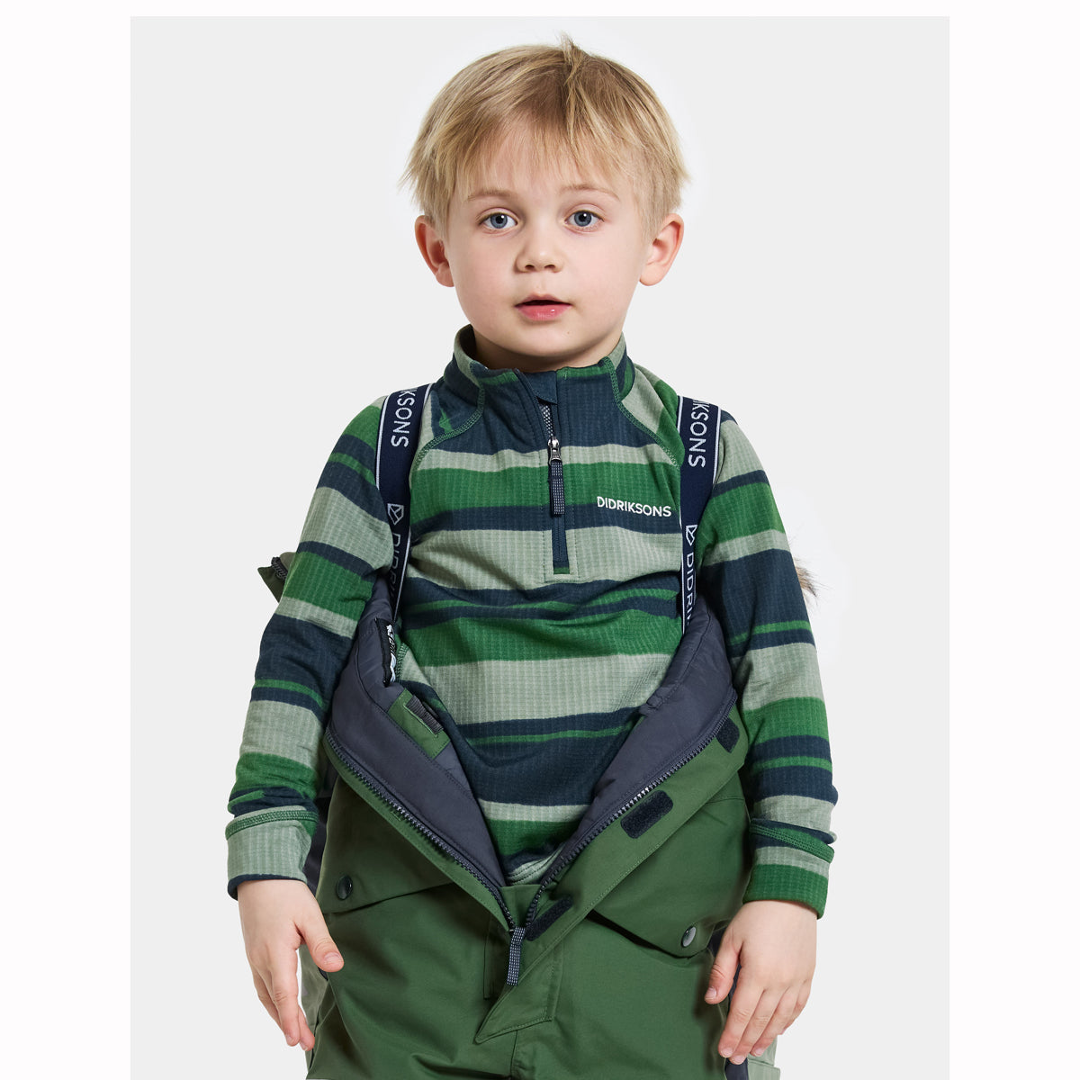 Didriksons Bjarven Kids Ski Coverall (Light Moss)