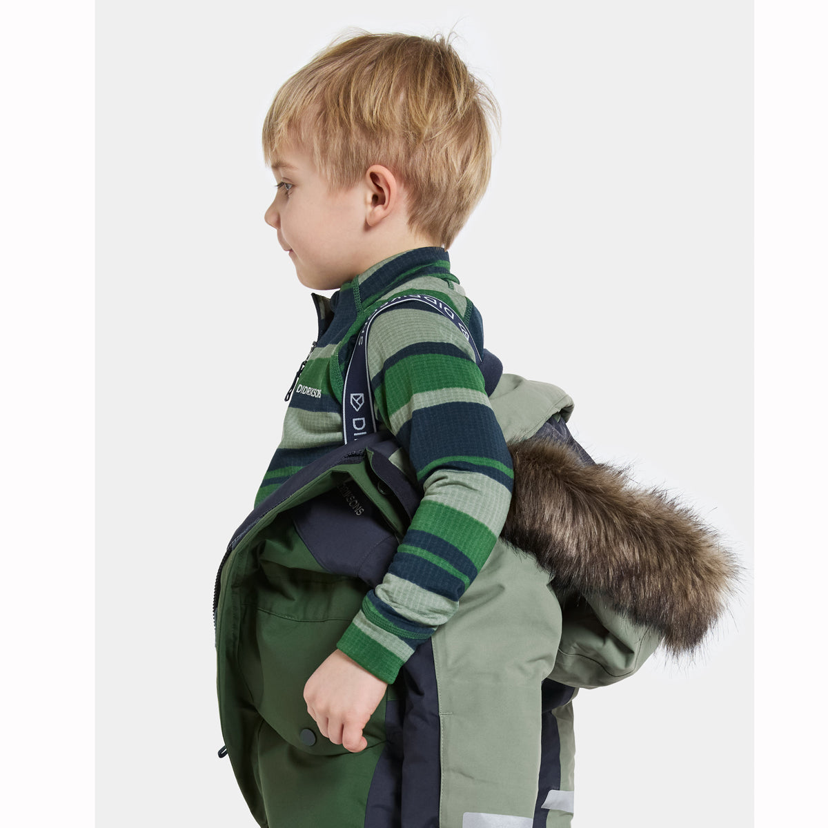 Didriksons Bjarven Kids Ski Coverall (Light Moss)