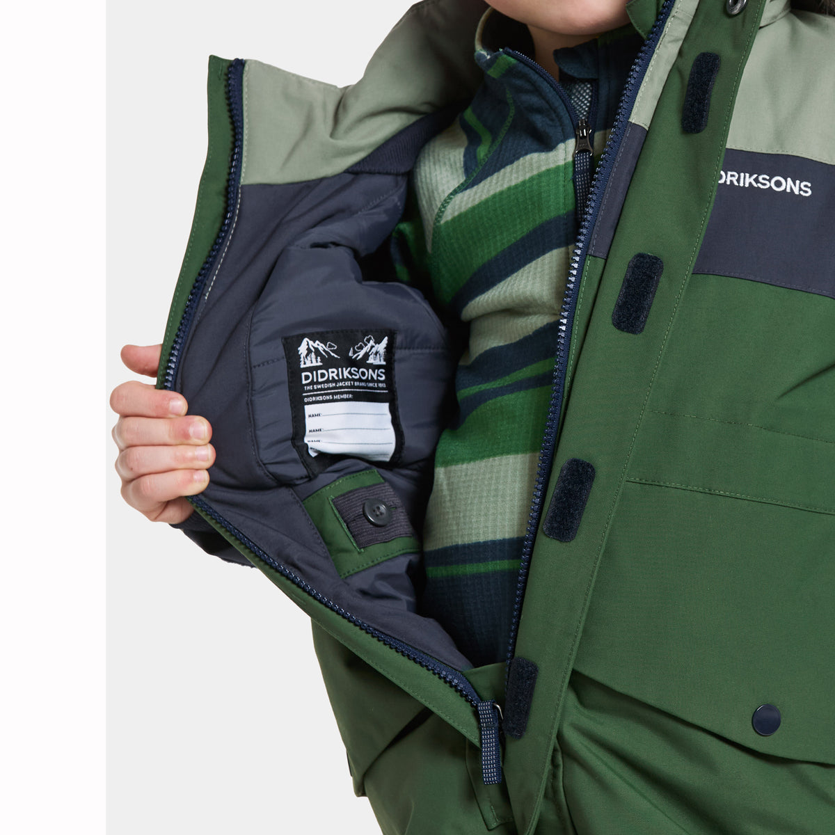 Didriksons Bjarven Kids Ski Coverall (Light Moss)
