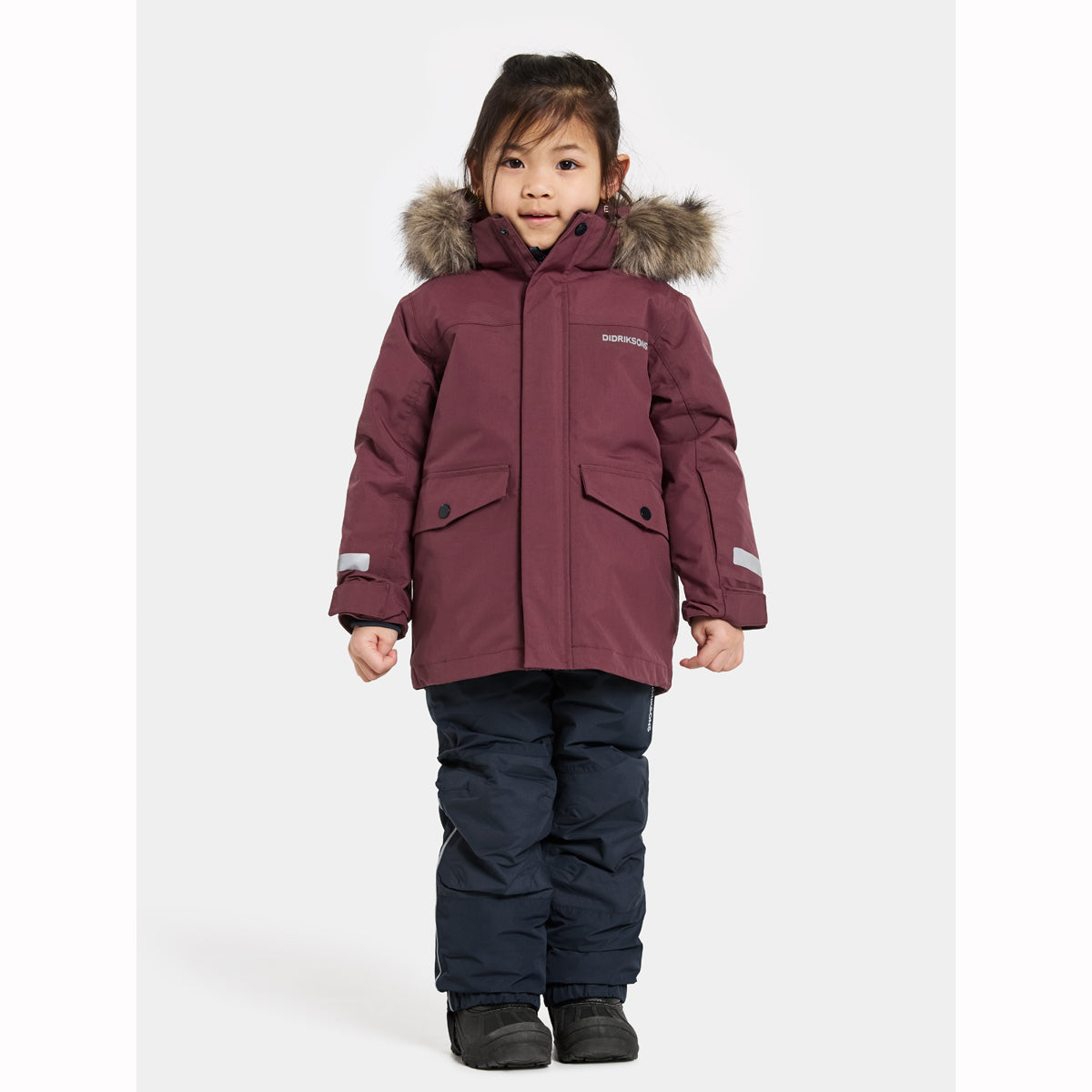 Didriksons Bjärven Kids Parka (Anemon Red)