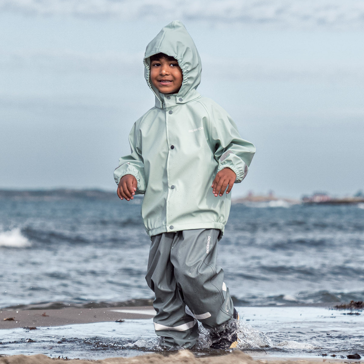 Didriksons Kids Waterproof Slaskeman Sets (Ocean Mint)