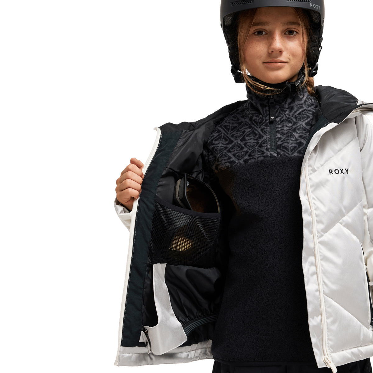 Roxy Girls Snowdrift Ski Jacket (Silver)