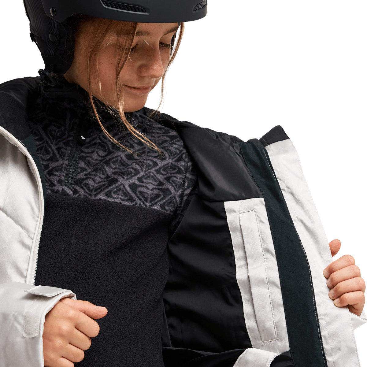 Roxy Girls Snowdrift Ski Jacket (Silver)