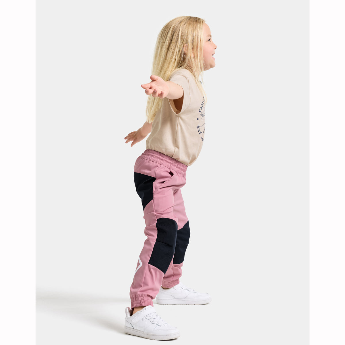 Didriksons Flox Kids Softshell Trousers (Light Heather Pink)
