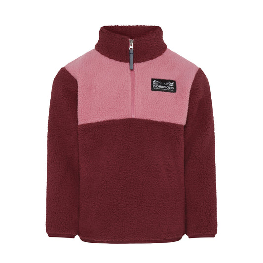Didriksons Kids Gosig Half Zip Fleece (Anemon Red)