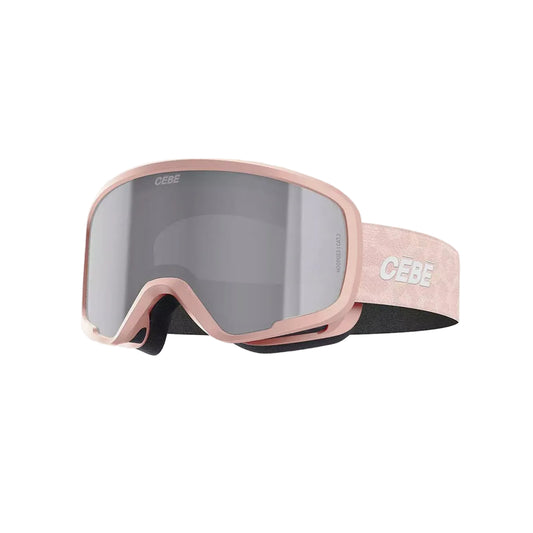 Pink girls goggles with silver lens and Cebe logo
