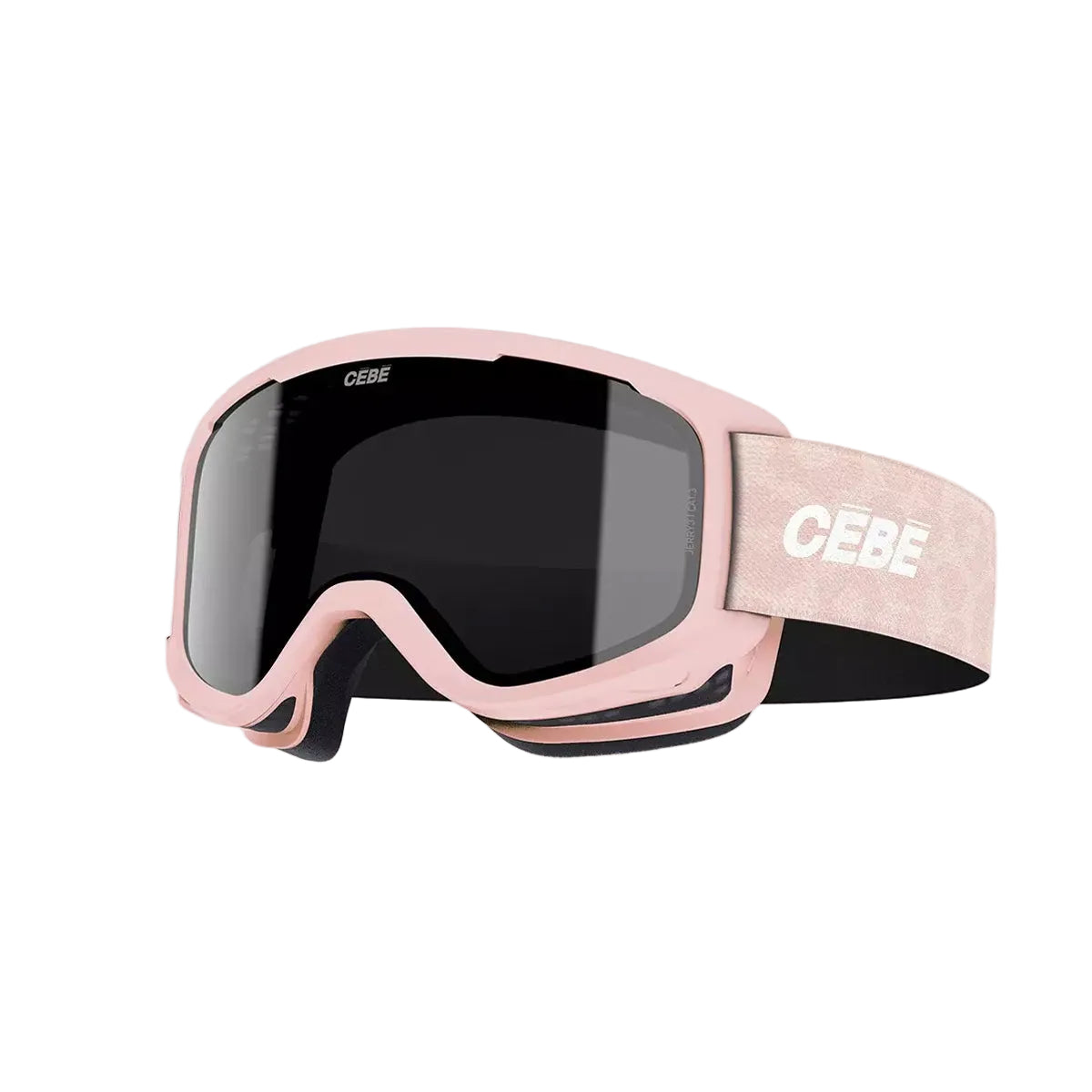 Kids ski goggles in pink with black lens and Cebe logo