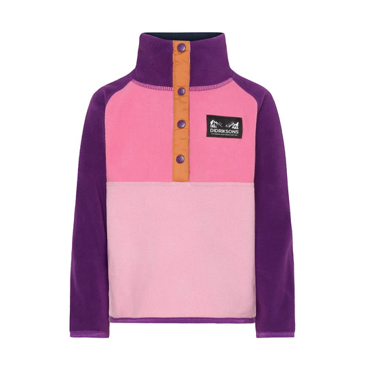 Didriksons Kids Monte Half Button (Light Heather Pink)