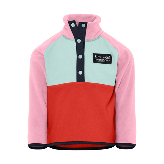 Didriksons Kids Monte Half Button (Light Heather Pink)