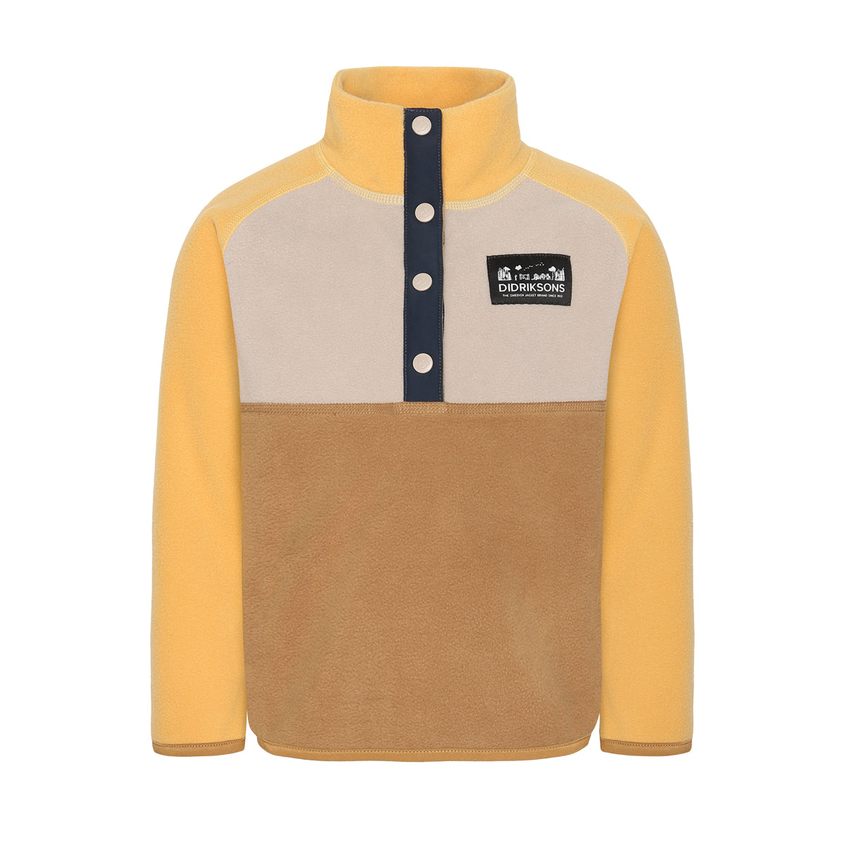 Didriksons Kids Monte Half Button (Cumin) yellow