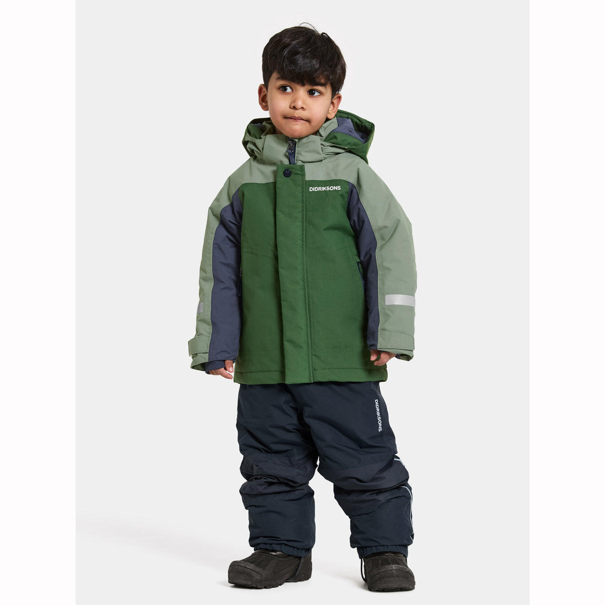 Didriksons Neptun Kids Ski Jacket (Pine Green)