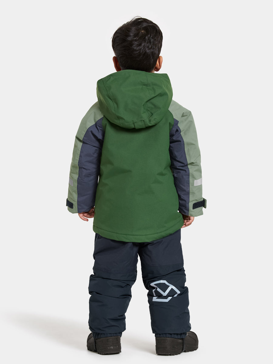 Didriksons Neptun Kids Ski Jacket (Pine Green)