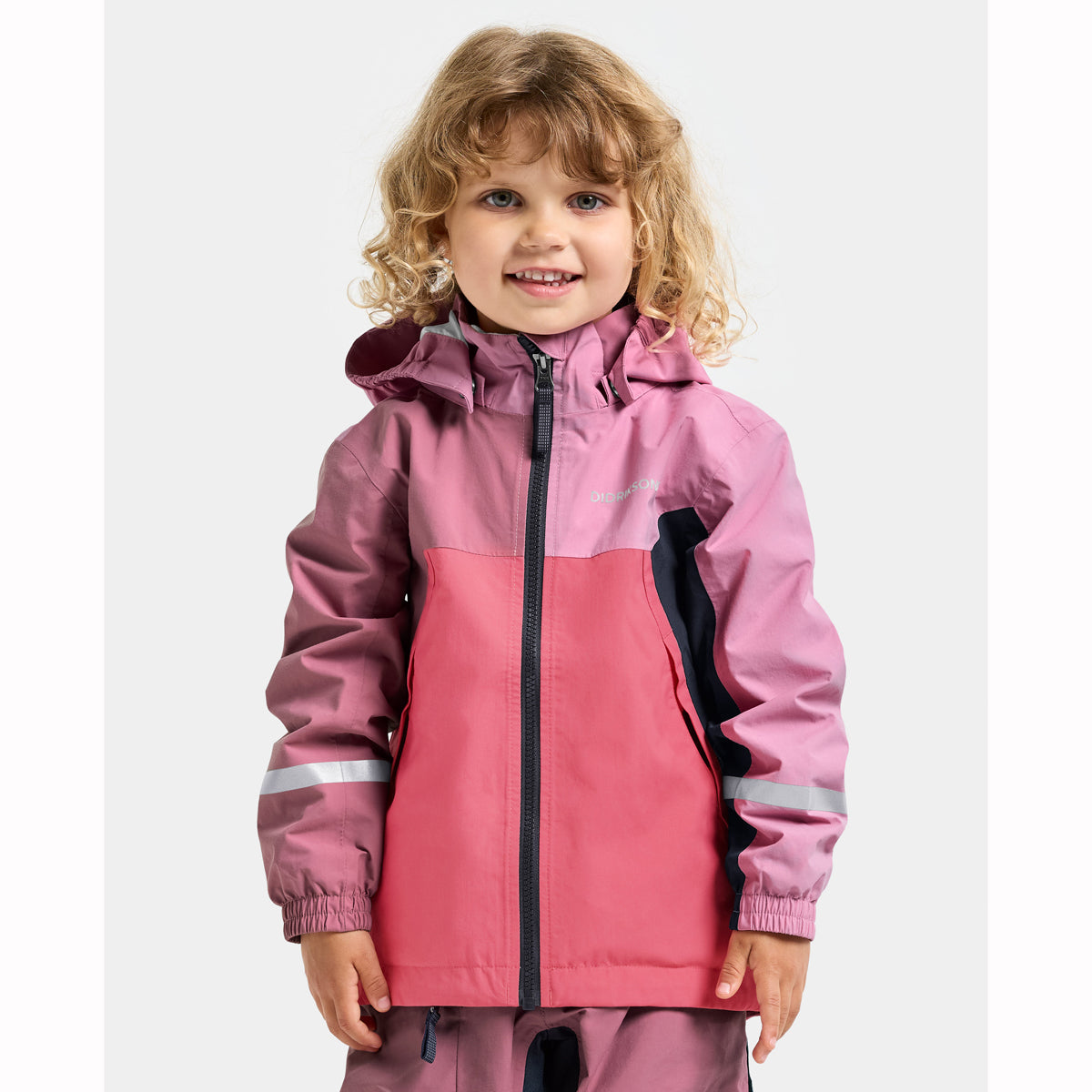 Didriksons Pilvi Kids Waterproof Jacket (Heather Pink)