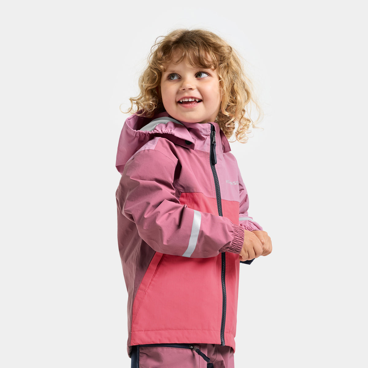 Didriksons Pilvi Kids Waterproof Jacket (Heather Pink)