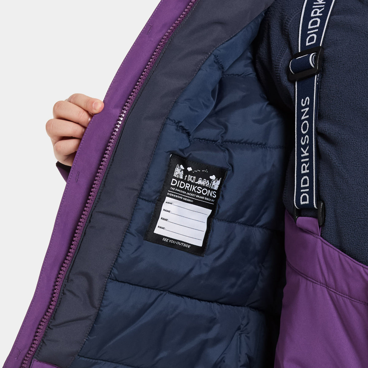 Didriksons Skare Kids Waterproof Insulated Ski Set (Royal Purple)