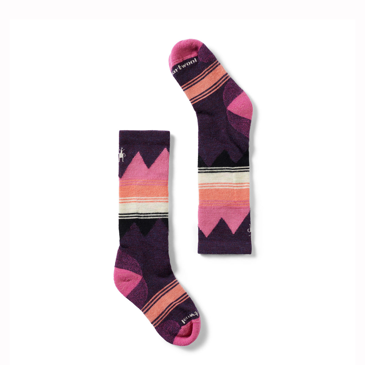 Purple and pink girls ski socks
