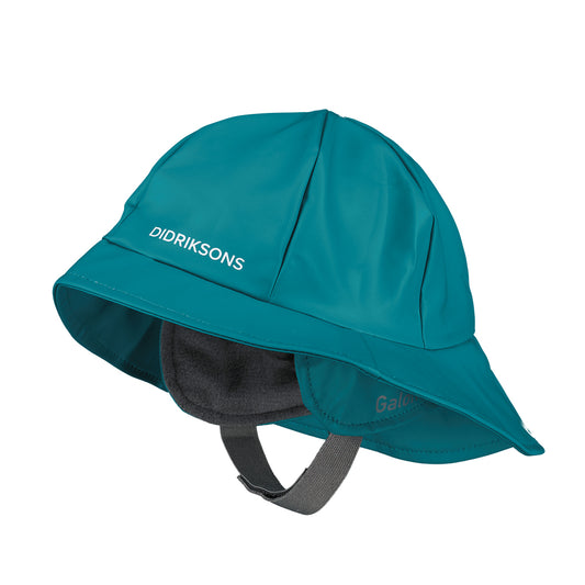 Didriksons Kids Southwest PU Rain Hat (Petrol Green)