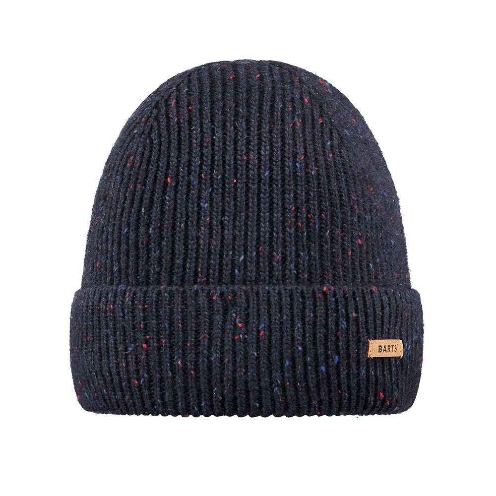 Barts kids fern turn-up beanie hat in navy