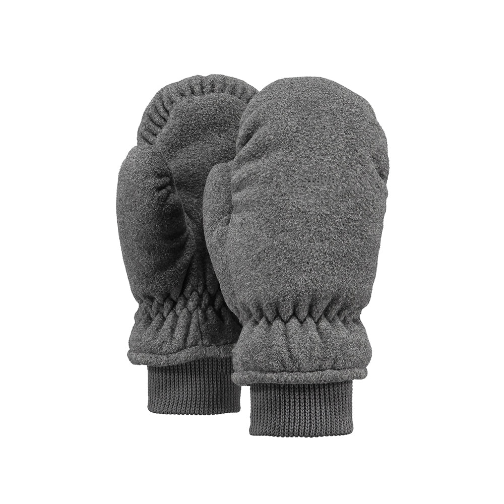 Barts kids fleece mittens in heather grey
