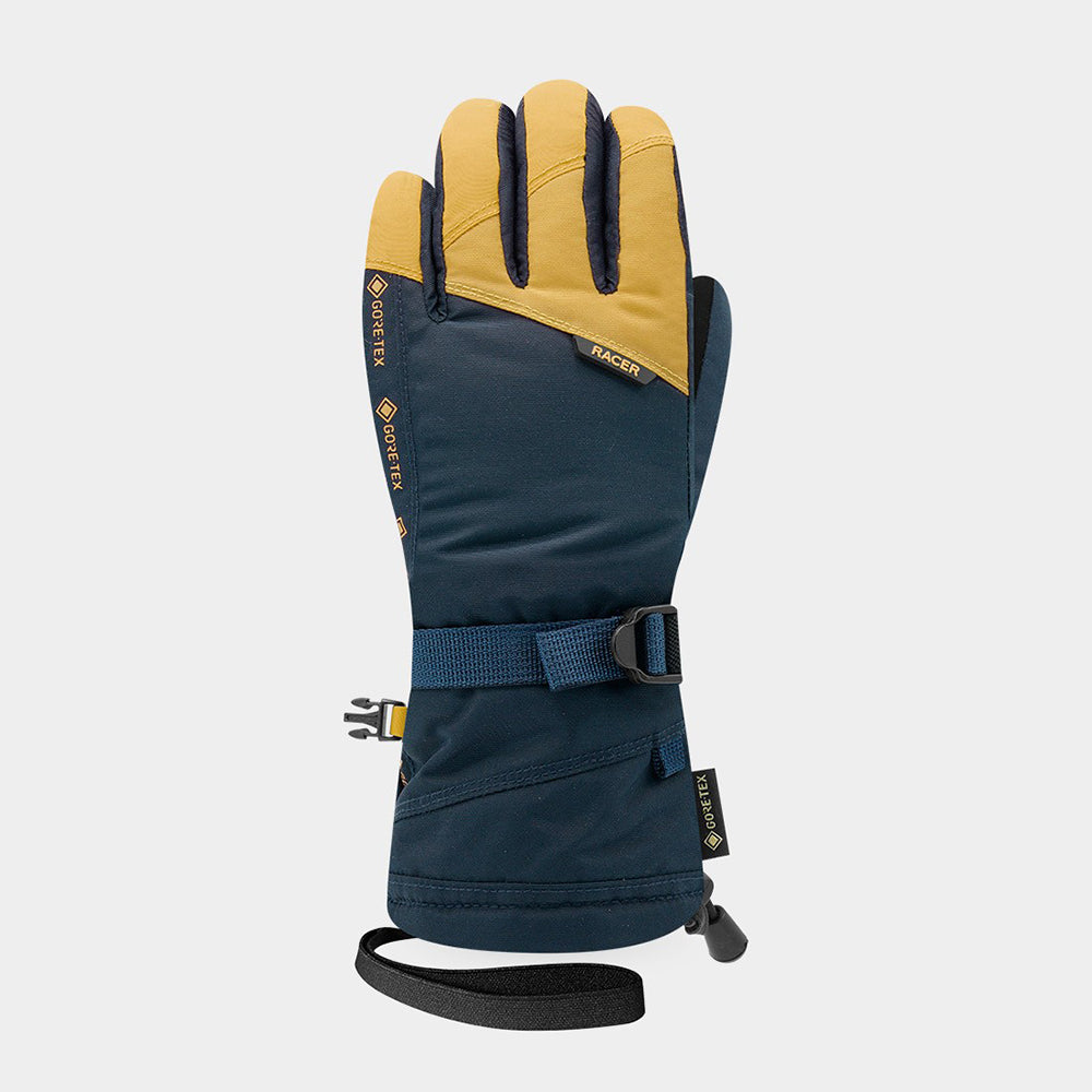 Racer kids gloves in navy and beige