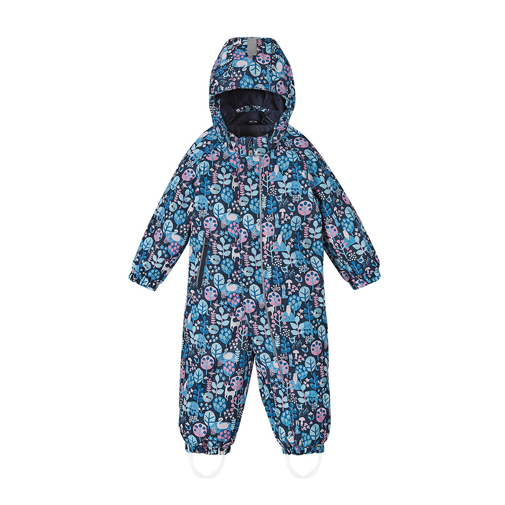 Reima baby Snow suit in navy woodland pattern