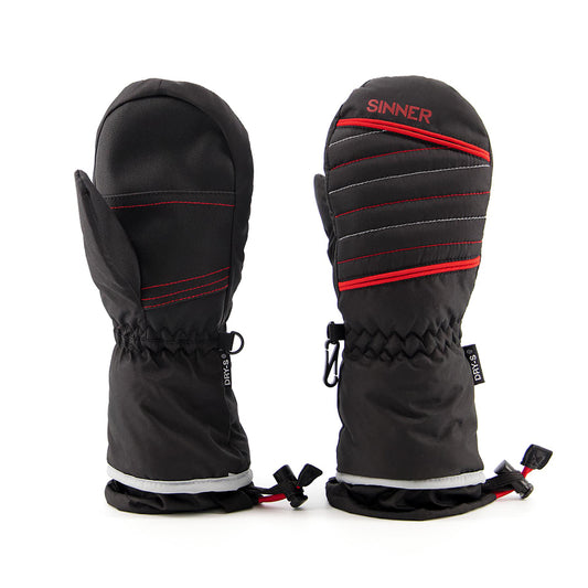 Sinner Stratton Junior boys and girls mittens in blackk