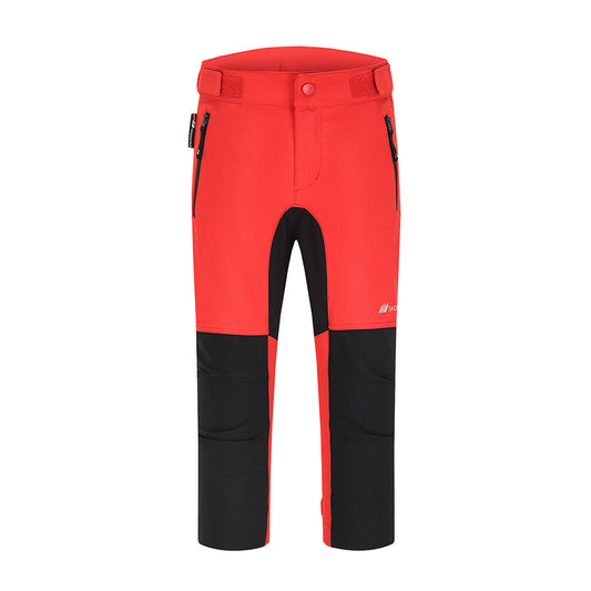 Skogstad kids hiking trousers in red  with black lower legs