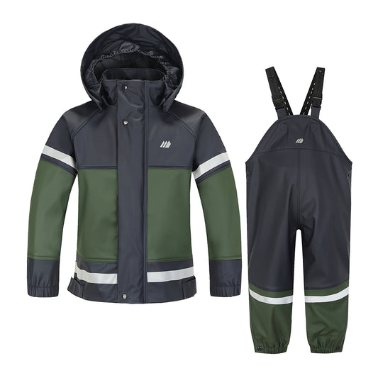 Skogstad Forest school rain set in navy and green