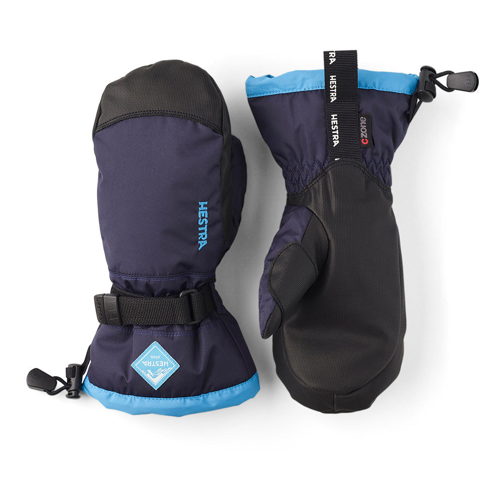 Hestra CZone Jr Gauntlet Kids Ski Mittens (Navy) Little Adventure Shop