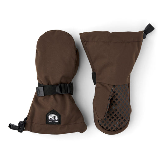 Hestra Fjellvotten kids mittens in Espresso Brown