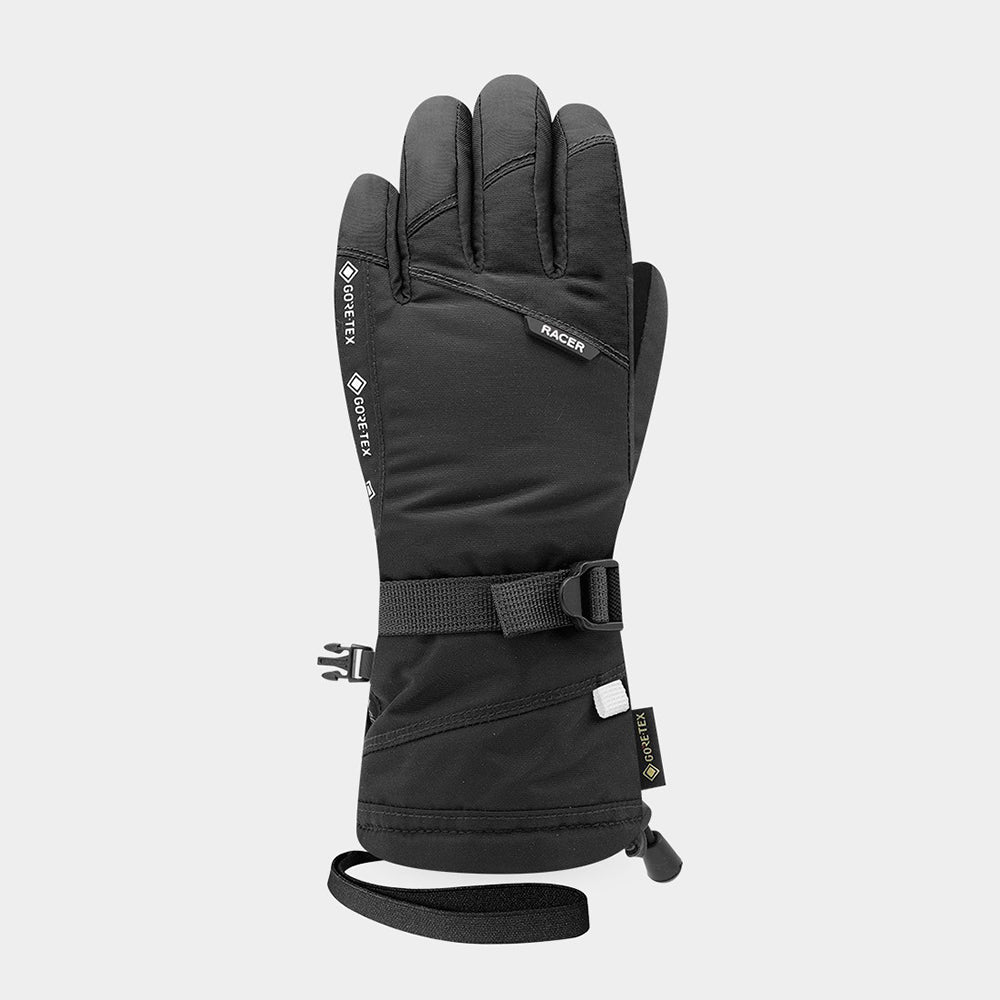 Racer kids ski gloves in black