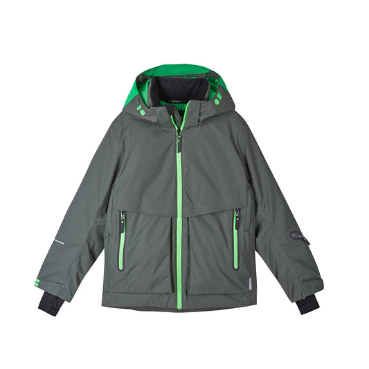Reima Boys Tirro Waterproof Ski Jacket in Green