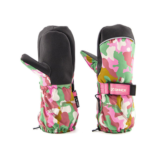 Sinner Timber Kids' Mittens (Pink Camo)