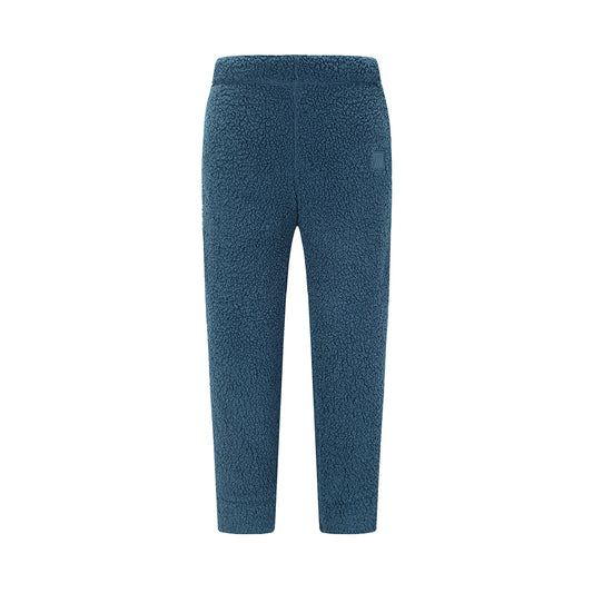 Skogstad kids fleece teddy trousers in blue teal