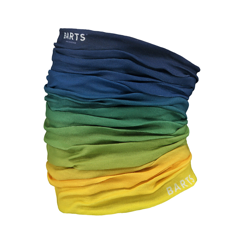 Barts kids neck wamer in blue, green and yellow