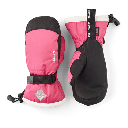 Hestra C-zone kids mittens in pink