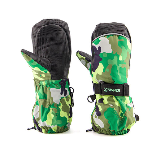 Sinner Timber Kids' Mittens (Green Camo)