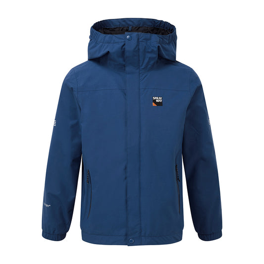 Sprayway Waterproof kids shell jacket in navy blue