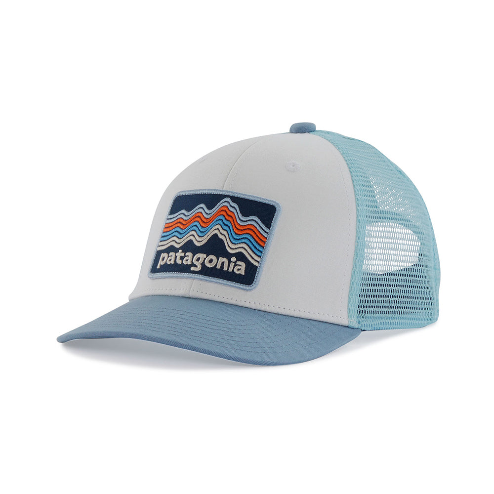 Kids Patagonia Trucker Cap in light blue