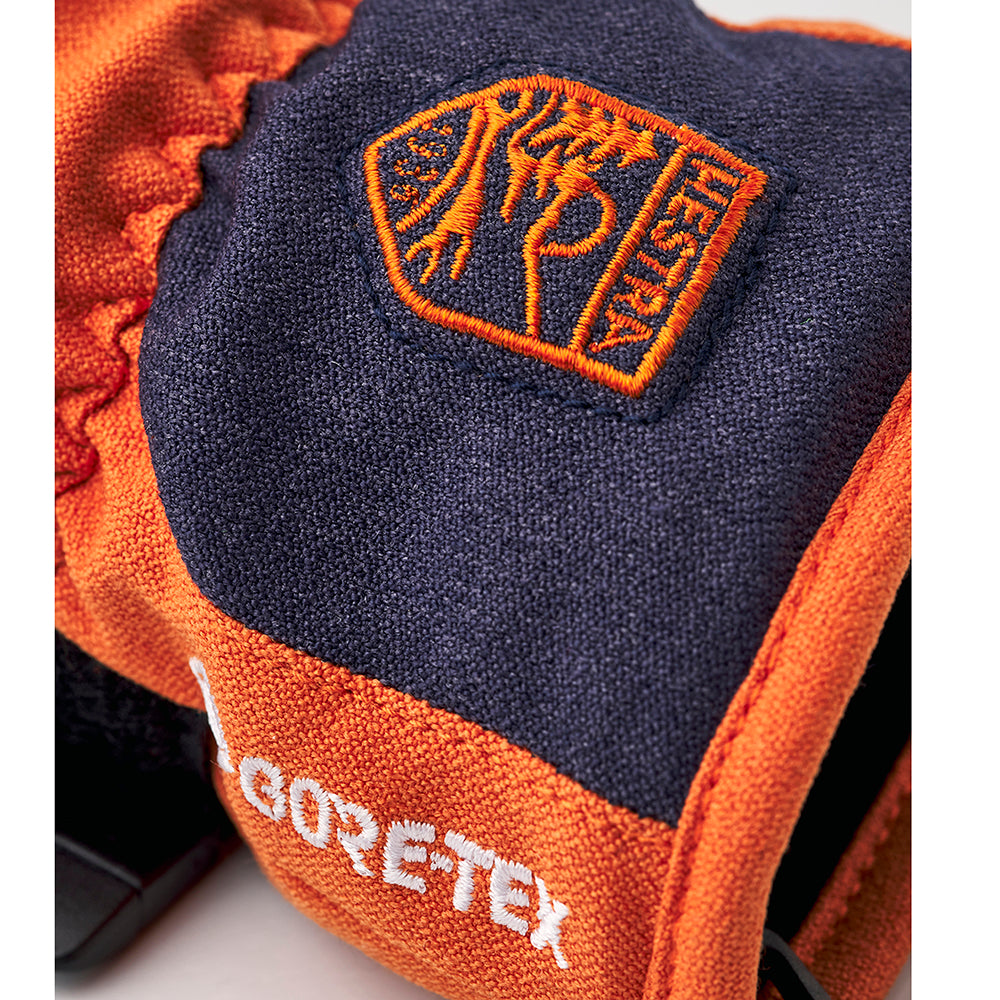 Hestra GoreTex Atlas Kids Ski Gloves (Orange) Little Adventure Shop