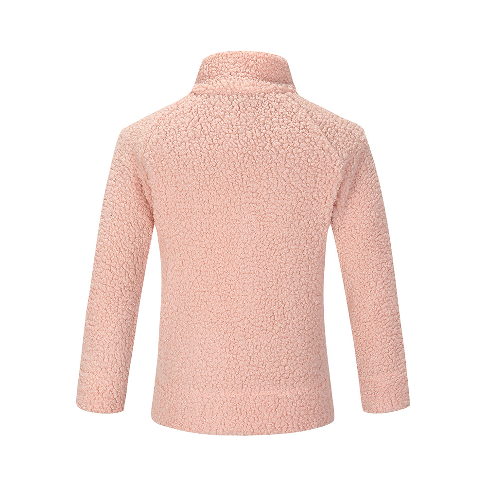 Skogstad Mini Tuva Hi-Pile Fleece Jacket (Pink Blush)