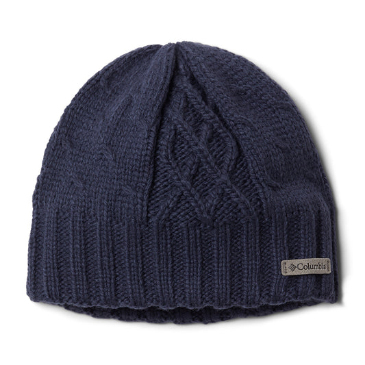 Kids cable knit beanie in navy