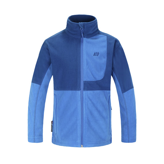 Skogstad Kids Troms Micro Fleece Jacket with two shades of Blue