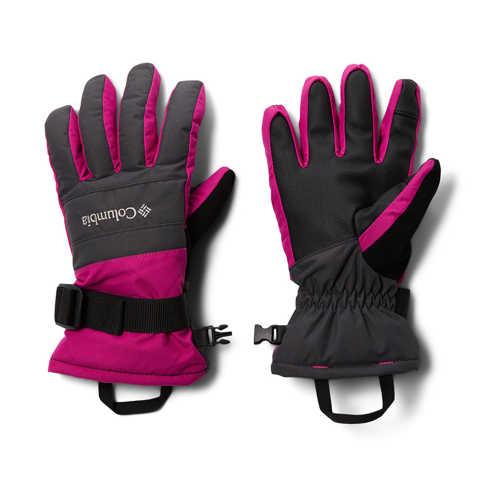 Columbia Girls Whirlibird ski gloves in black and pink