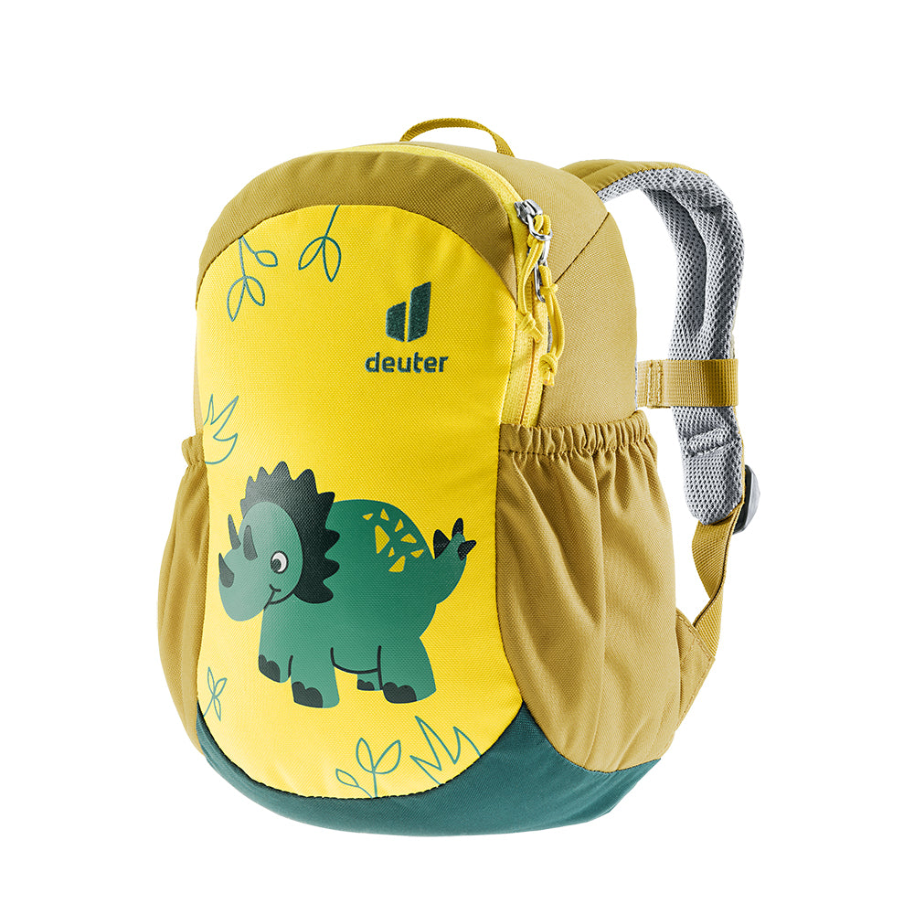 Deuter Pico Toddler Rucksack in yellow with Dinosaur motif